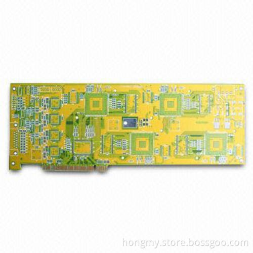Gold Finger Multi-layered PCB, FR4 Base Material with 2oz Copper Thickness